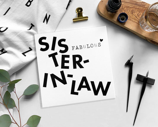 SISTER-IN-LAW Birthday card / Blank card