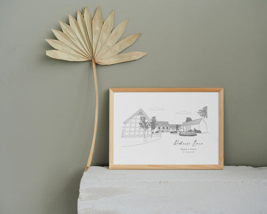 WEDDING Venue Print / Bespoke Wedding Venue Illustration