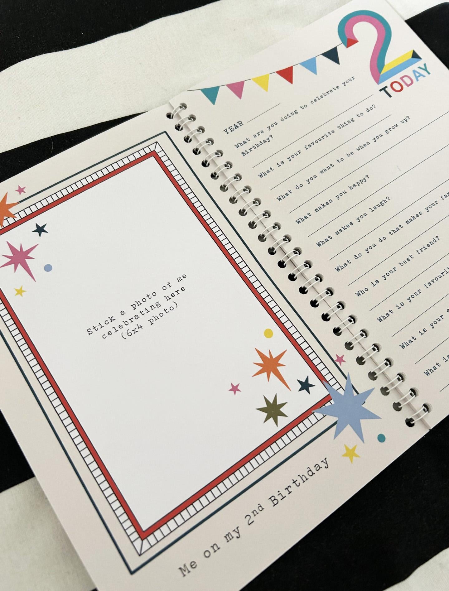 Birthday Interview Book – Memories Journal for Ages 1-12 (New Baby Gift)