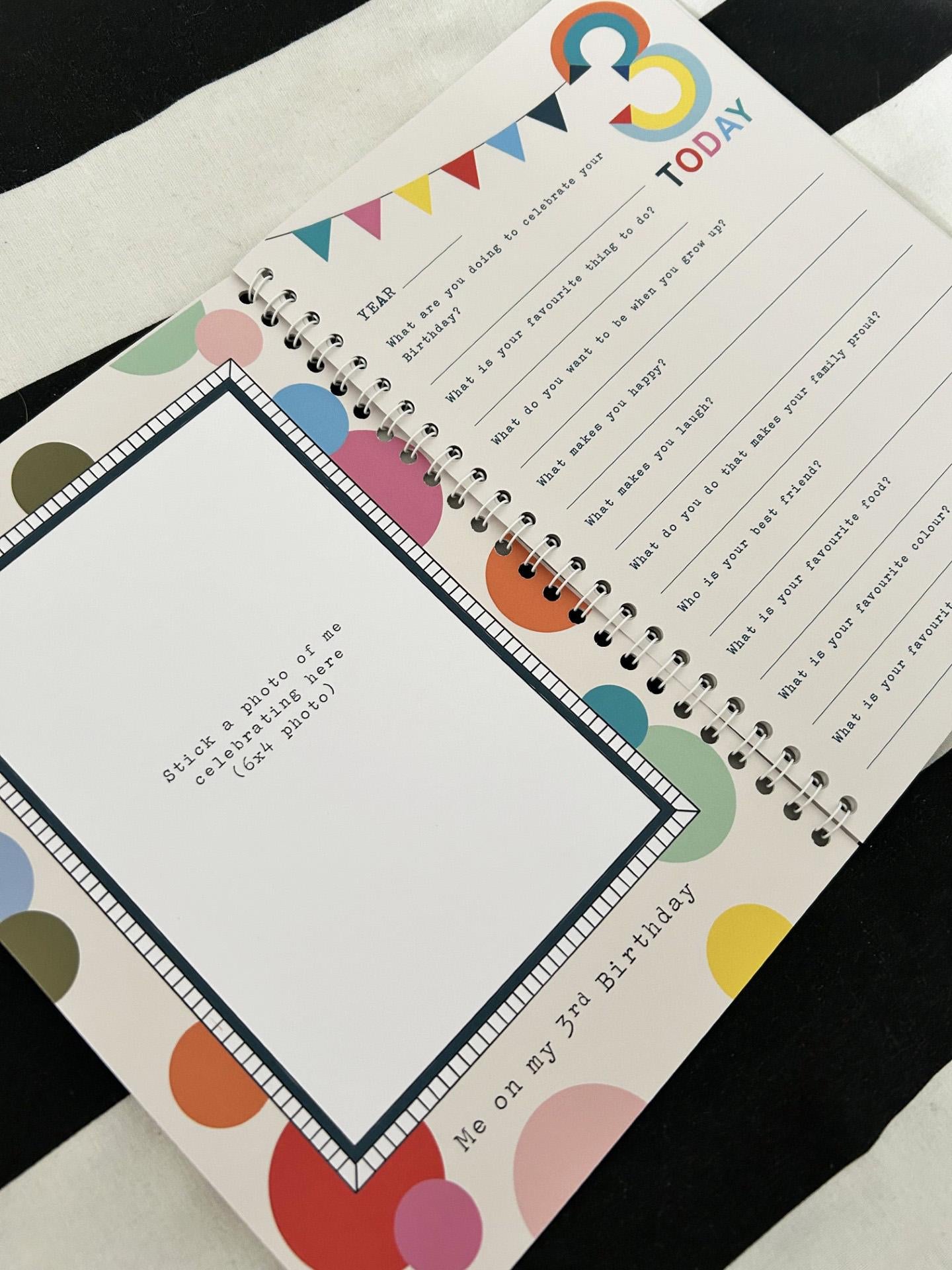Birthday Interview Book – Memories Journal for Ages 1-12 (New Baby Gift)