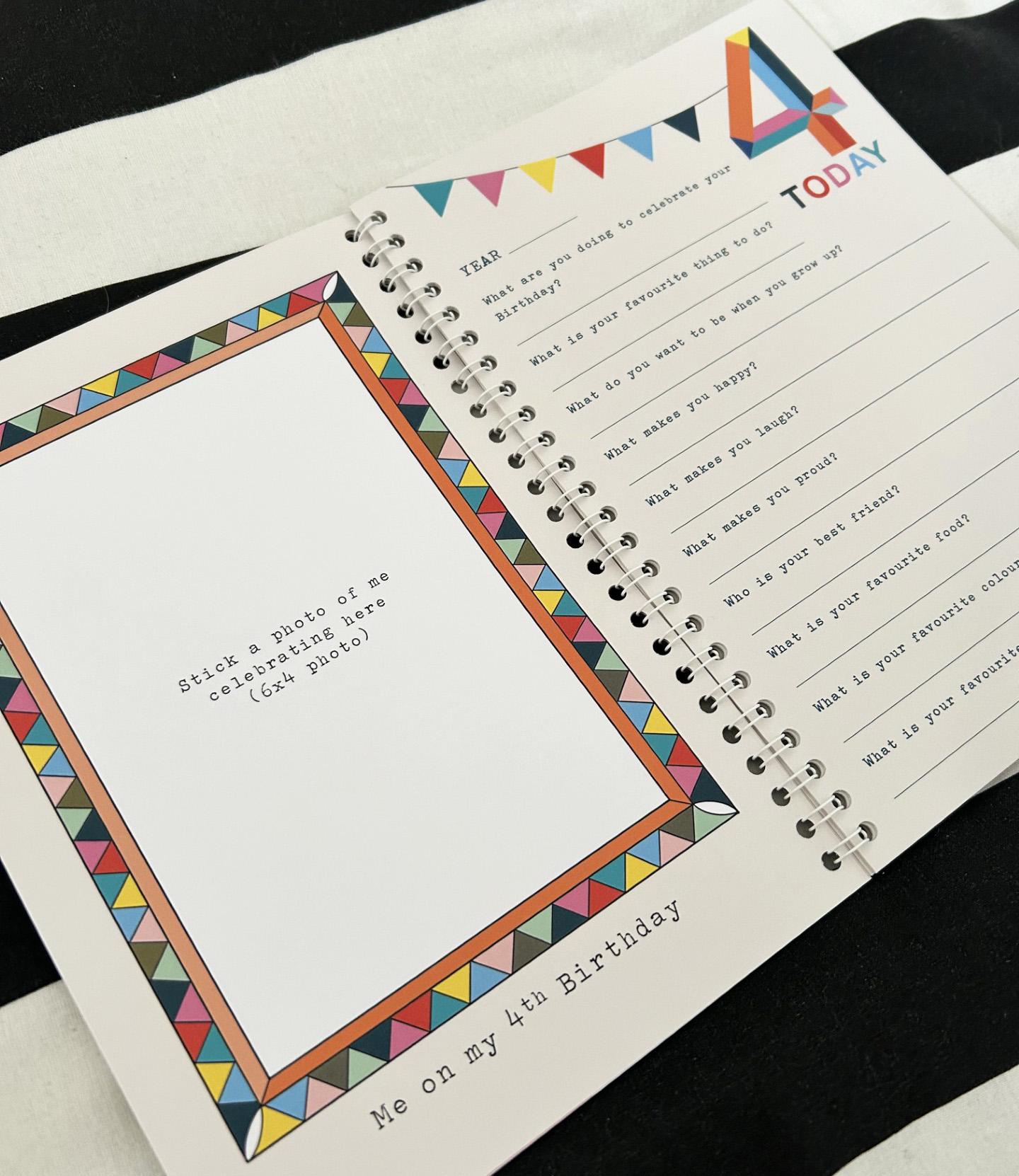Birthday Interview Book – Memories Journal for Ages 1-12 (New Baby Gift)